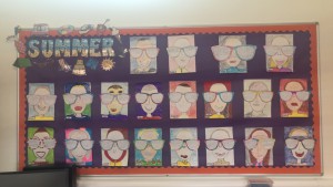 Our summer holiday writing display 