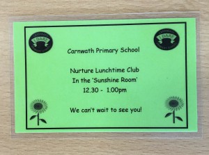 3c. 1 - Nurture Lunchtime Club Invitation